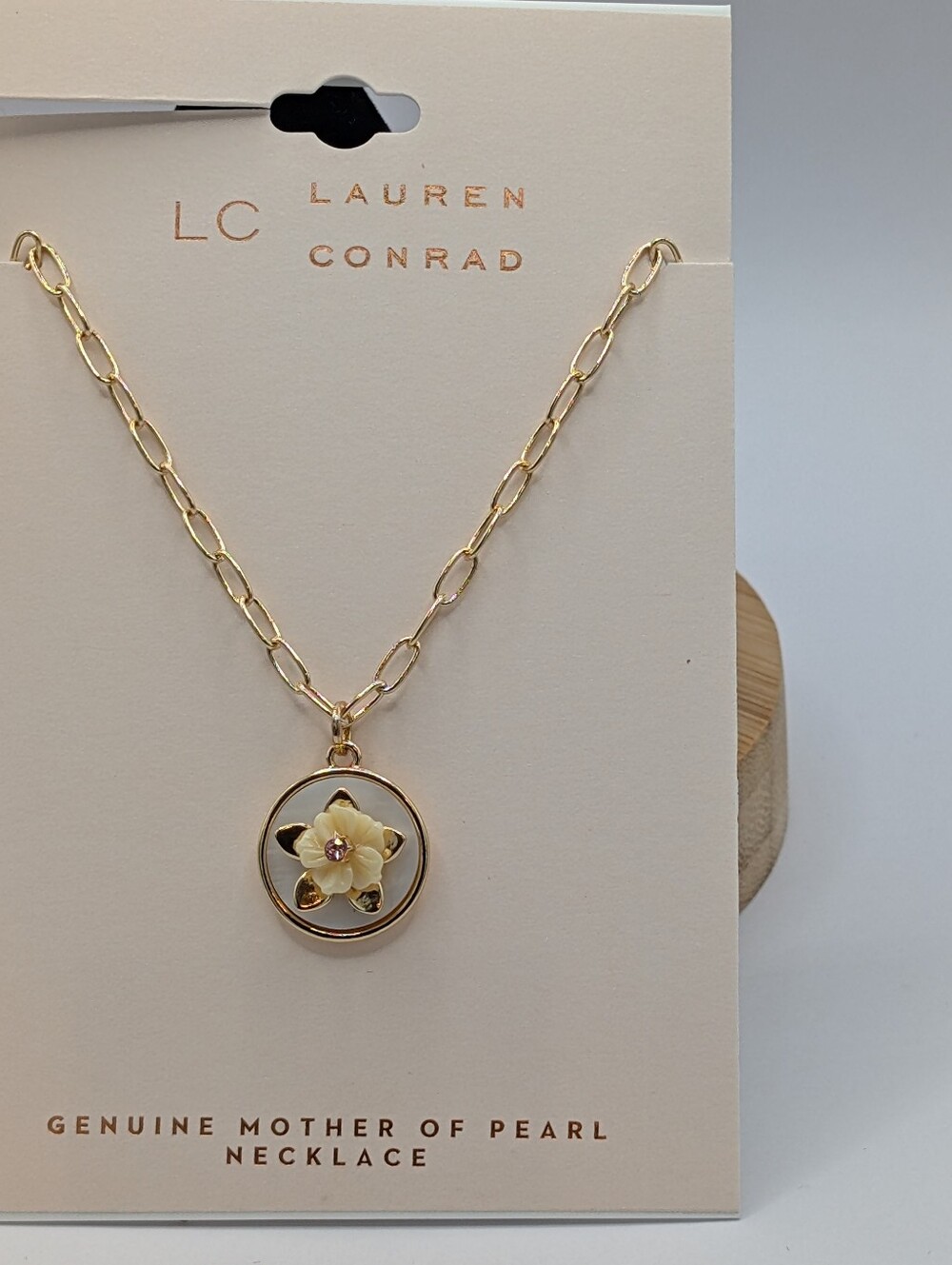 Kohl's Lauren Conrad Gold-Tone Mother of Pearl Flower Pendant Necklace